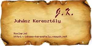 Juhász Keresztély névjegykártya